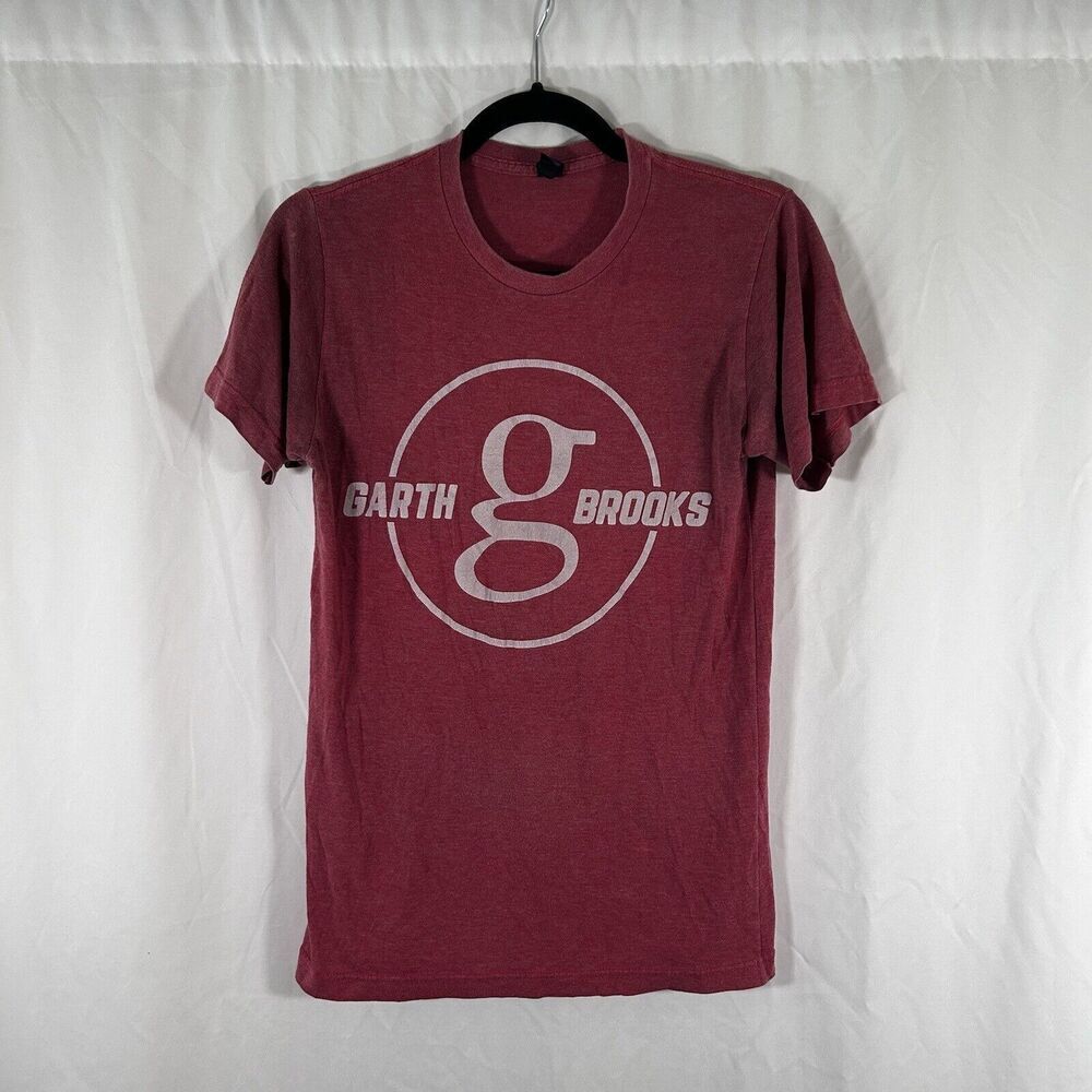 Garth Brooks Tultex Shirt Women's Small Red All Day Long Short Sleeve Crew Neck